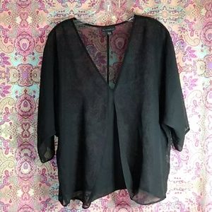 Metaphor Black Sheer Top